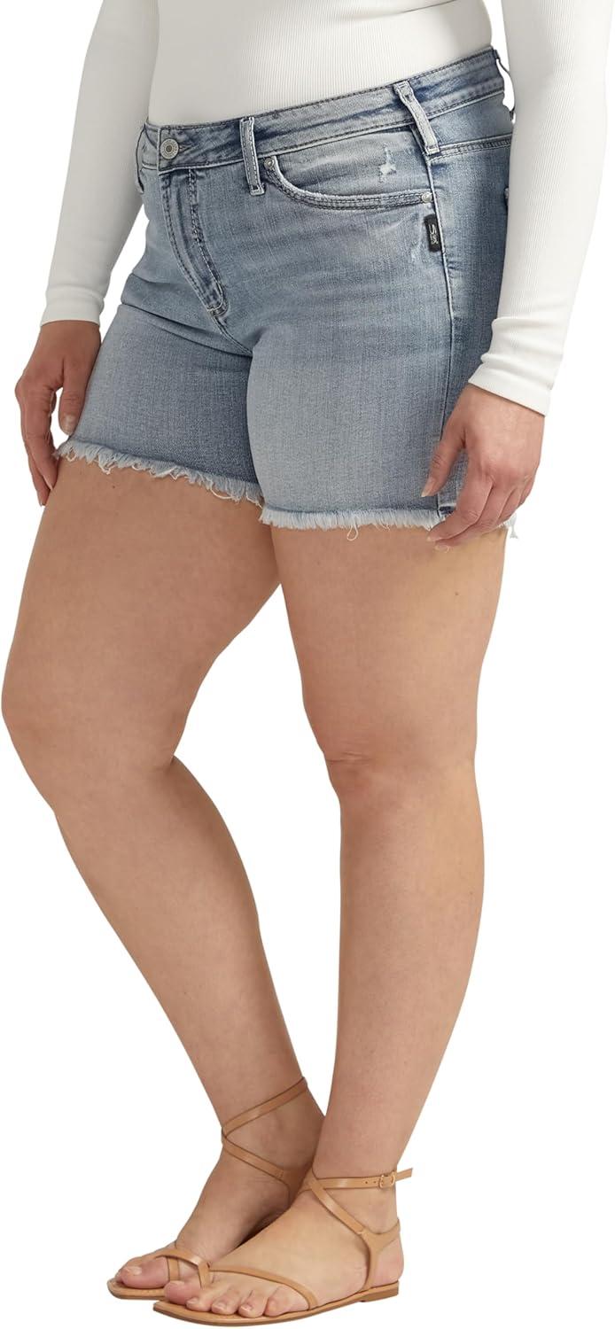 image:imageSilver Jeans Co Womens Plus Size Suki Mid Rise Curvy Fit ShortIndigo