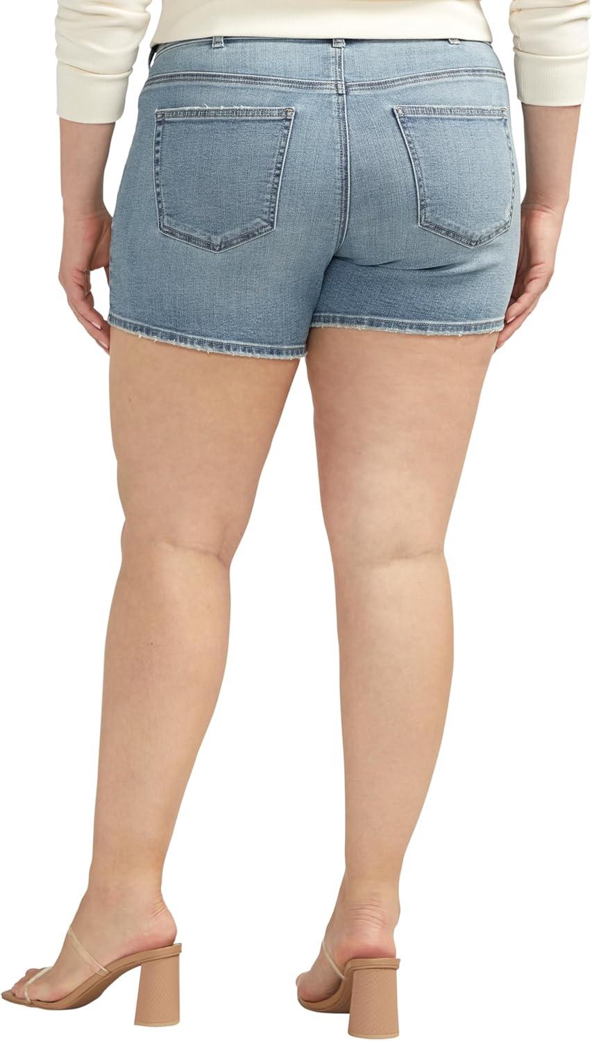 image:imageSilver Jeans Co Womens Plus Size Suki Mid Rise Curvy Fit ShortMed Wash Ecf278