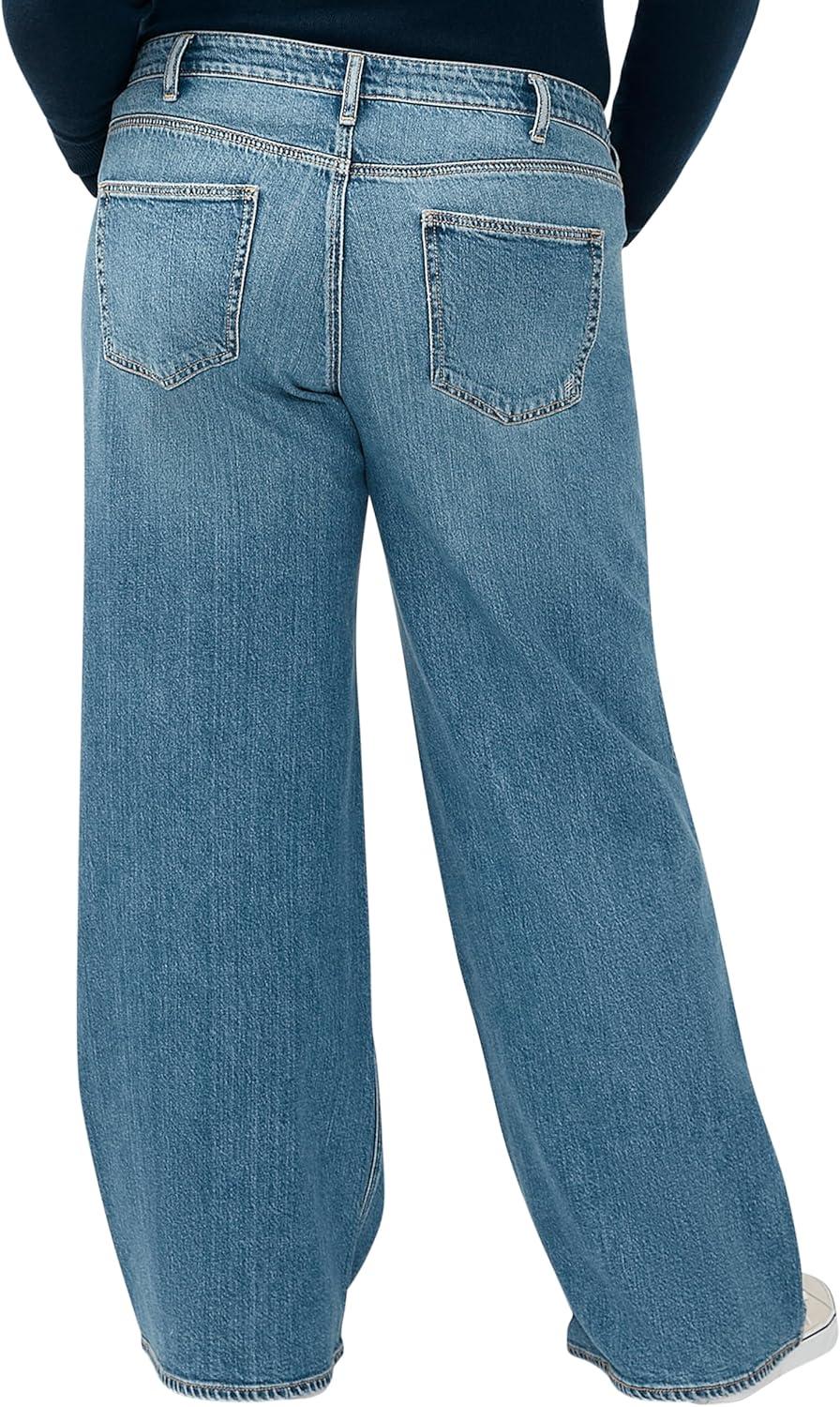 image:imageSilver Jeans Co Womens Plus Size Suki Mid Rise Curvy Fit Wide Leg JeansDark Wash
