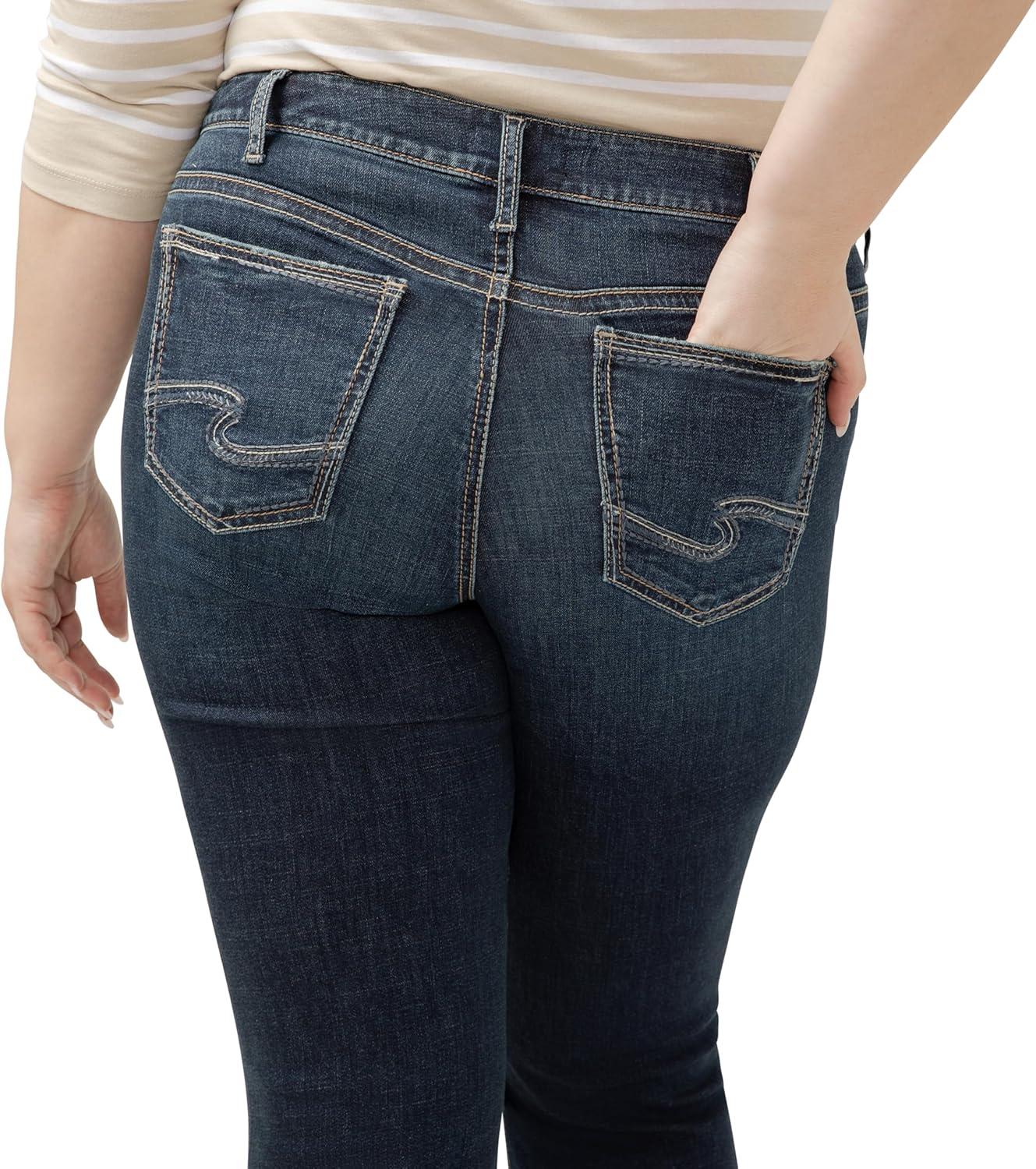 image:imageSilver Jeans Co Womens Plus Size Suki Mid Rise Slim Bootcut JeansLuxe Stretch Dark Wash