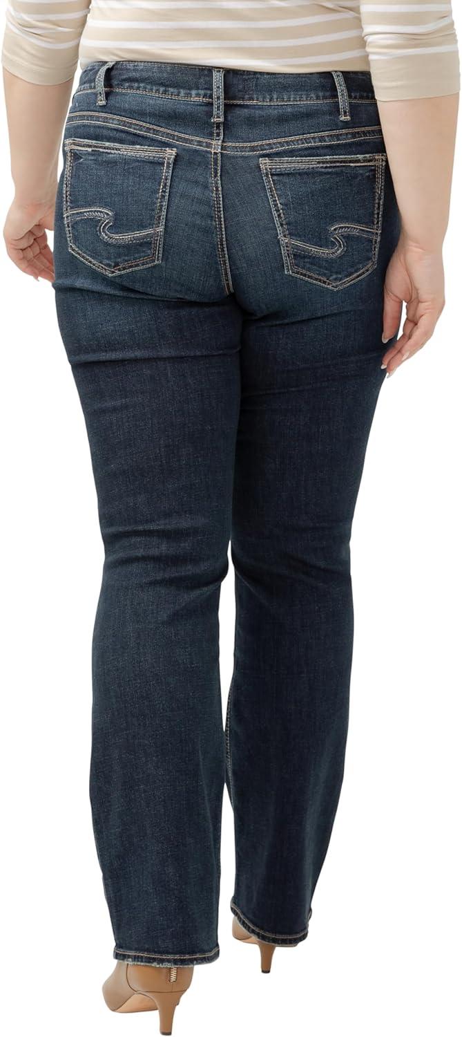 image:imageSilver Jeans Co Womens Plus Size Suki Mid Rise Slim Bootcut JeansLuxe Stretch Dark Wash
