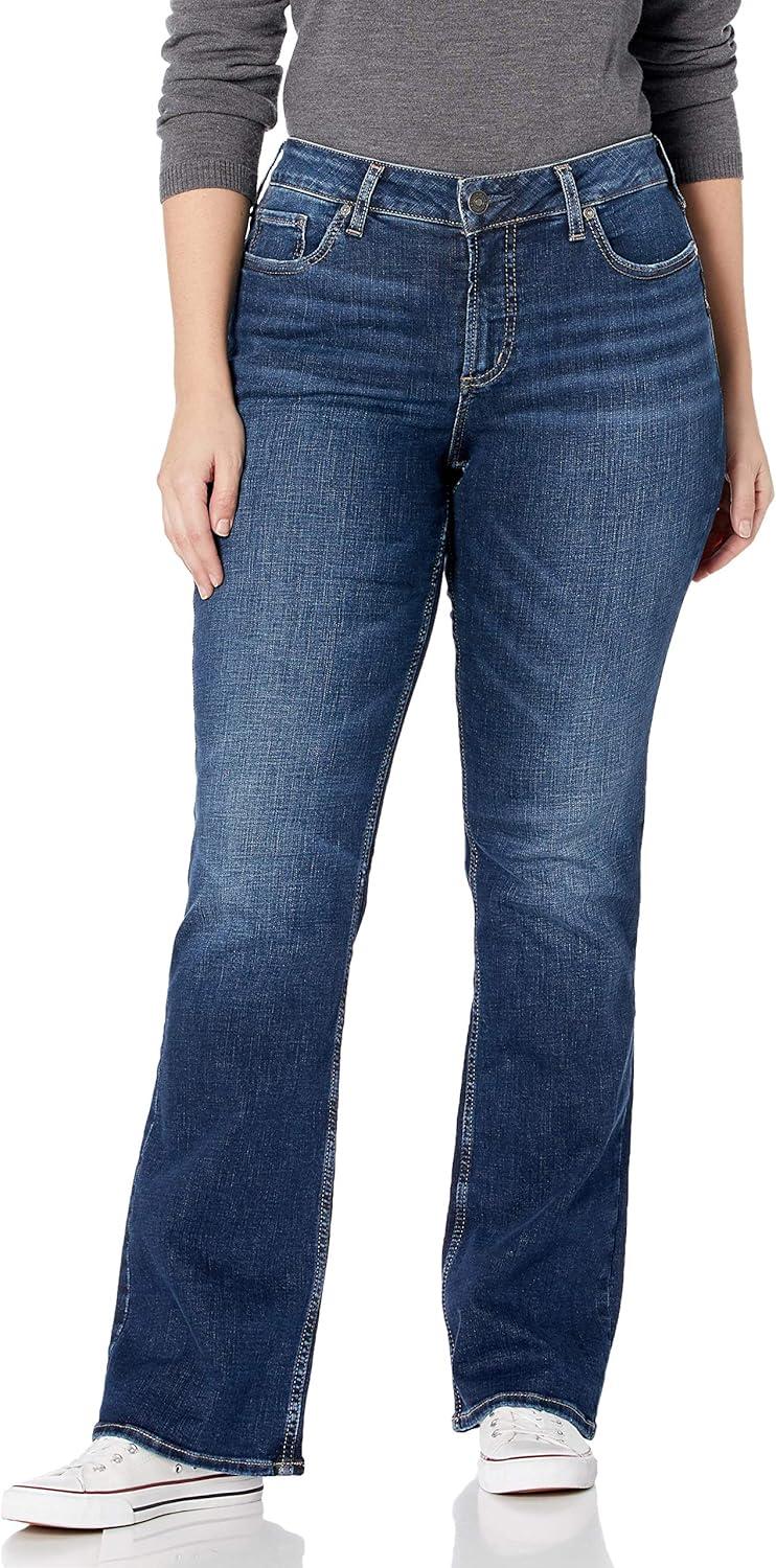 image:imageSilver Jeans Co Womens Plus Size Suki Mid Rise Slim Bootcut JeansVintage Dark Wash