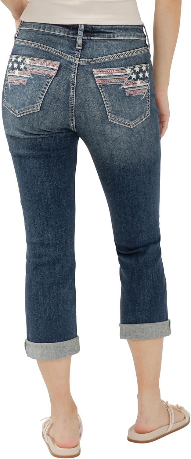 image:imageSilver Jeans Co Womens Suki Curvy Fit Mid Rise Capri JeanBallot