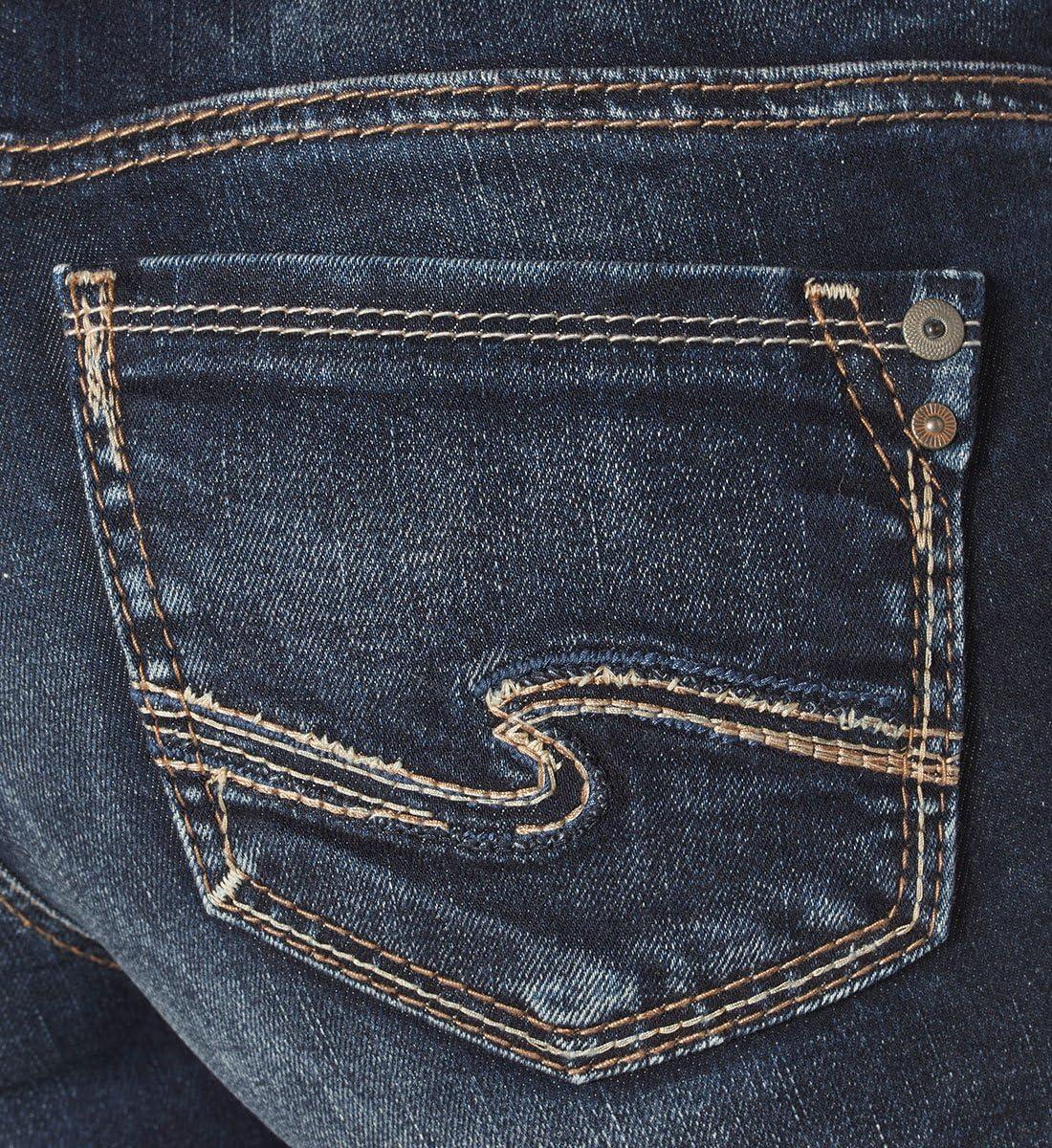 image:imageSilver Jeans Co Womens Suki Curvy Fit Mid Rise Capri JeanDark Indigo Wash Ssx455