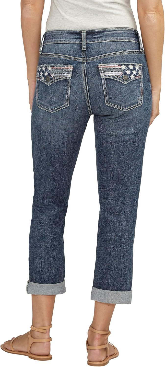 image:imageSilver Jeans Co Womens Suki Curvy Fit Mid Rise Capri JeanIndigo