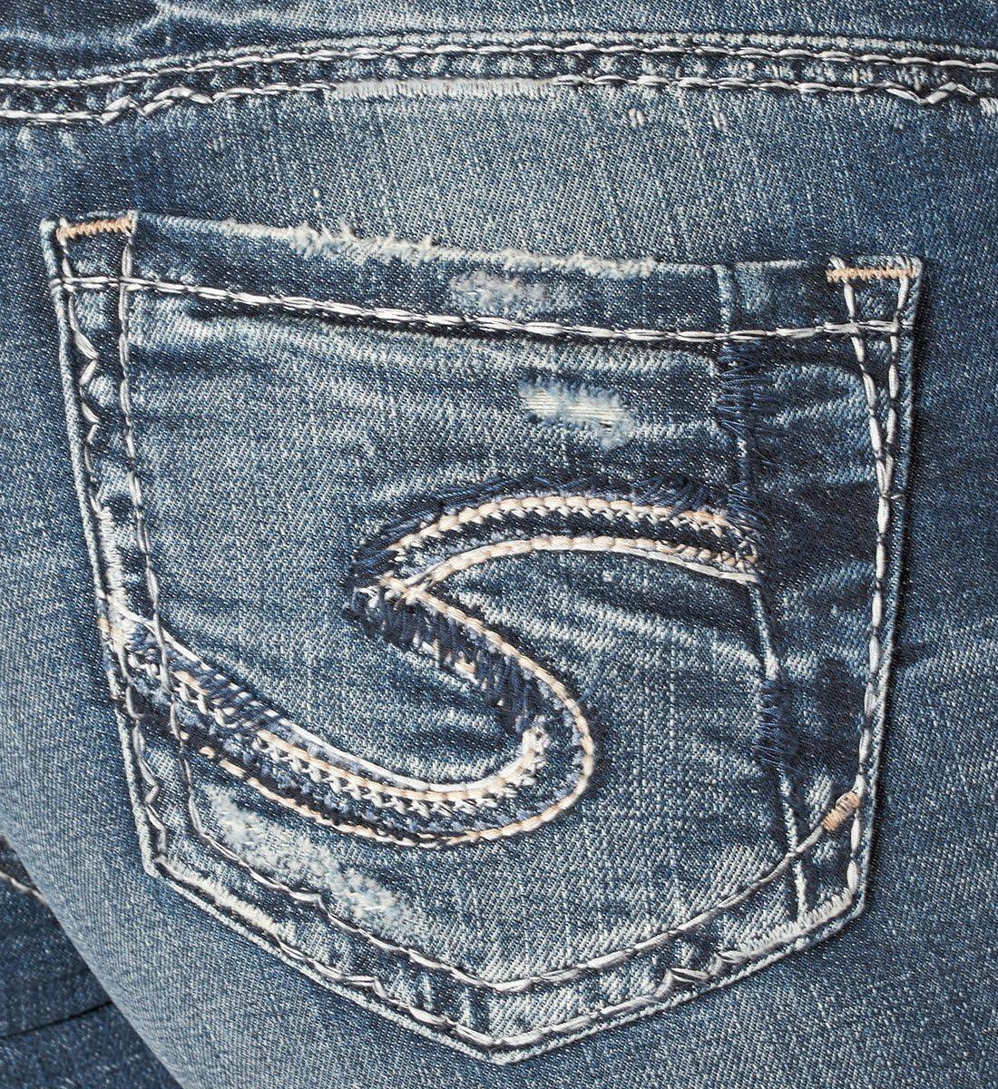 image:imageSilver Jeans Co Womens Suki Curvy Fit Mid Rise Capri JeanVintage Dark Heritage