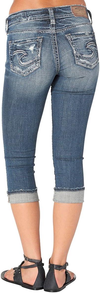 image:imageSilver Jeans Co Womens Suki Curvy Fit Mid Rise Capri JeanVintage Dark Heritage
