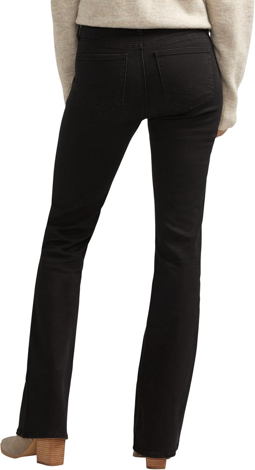 image:imageSilver Jeans Co Womens Suki Mid Rise Curvy Fit Bootcut Jeans Luxe Stretch Black 24W x 31L