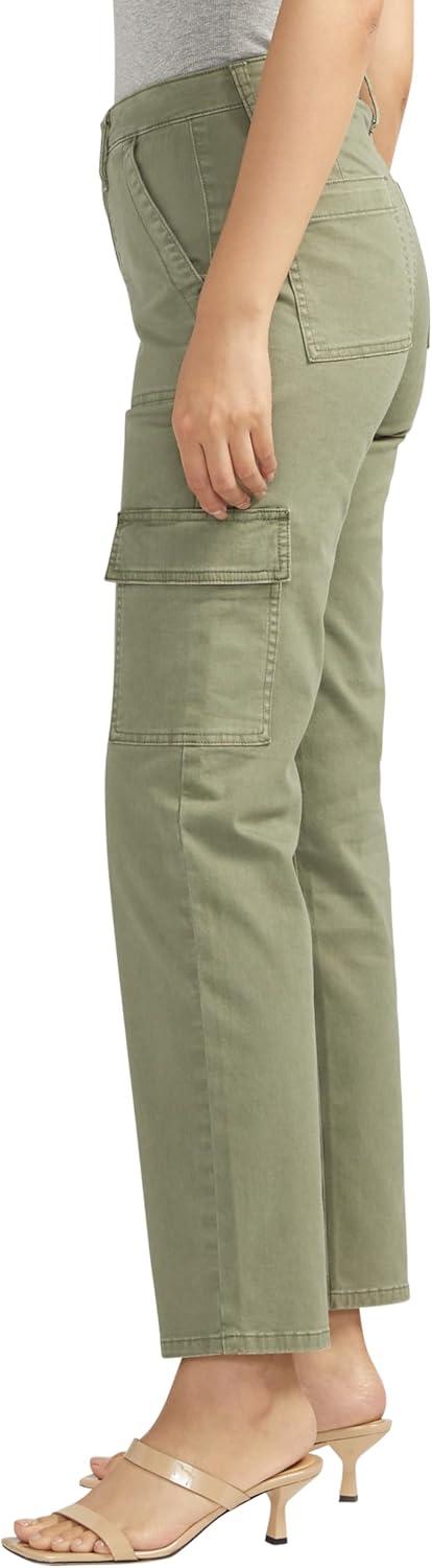 image:imageSilver Jeans Co Womens Suki Mid Rise Curvy Fit Cargo PantsLight Olive