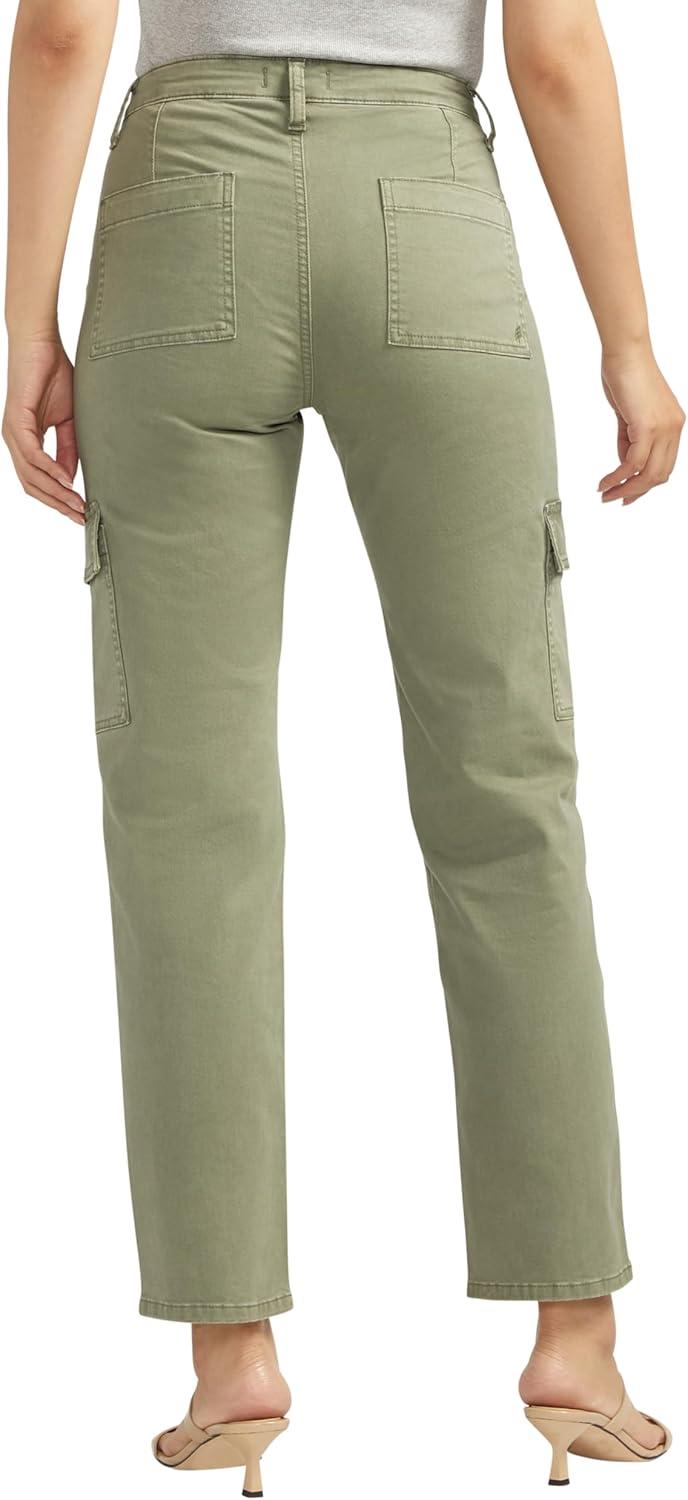 image:imageSilver Jeans Co Womens Suki Mid Rise Curvy Fit Cargo PantsLight Olive