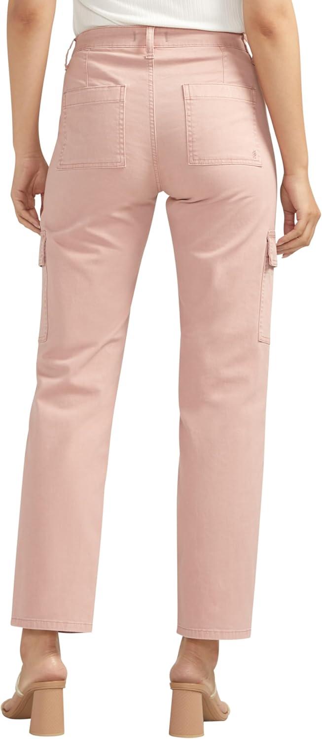 image:imageSilver Jeans Co Womens Suki Mid Rise Curvy Fit Cargo PantsLight Pink
