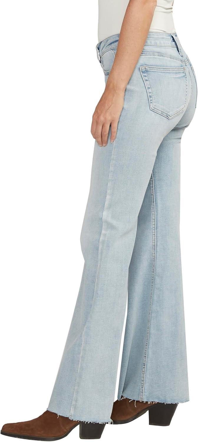 image:imageSilver Jeans Co Womens Suki Mid Rise Curvy Fit Flare Leg JeansLight Wash Ccg164