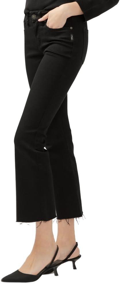 image:imageSilver Jeans Co Womens Suki Mid Rise Curvy Fit Flare Leg JeansLuxe Stretch Black