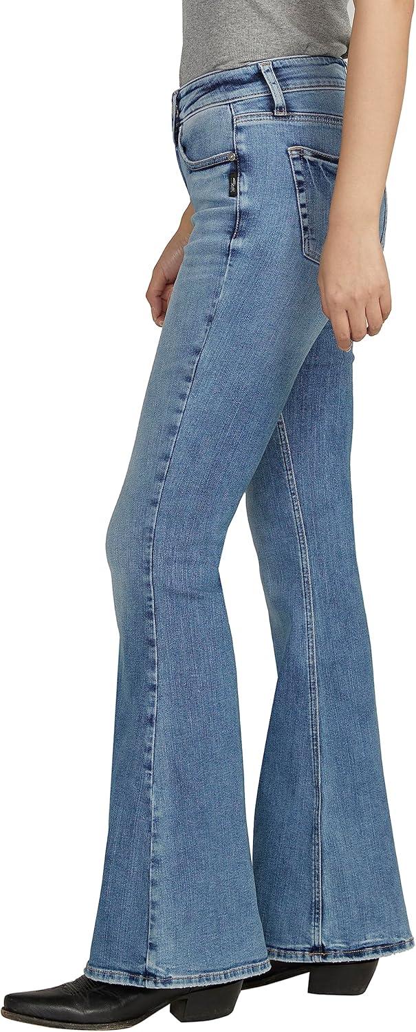 image:imageSilver Jeans Co Womens Suki Mid Rise Curvy Fit Flare Leg JeansMed Wash Scv229