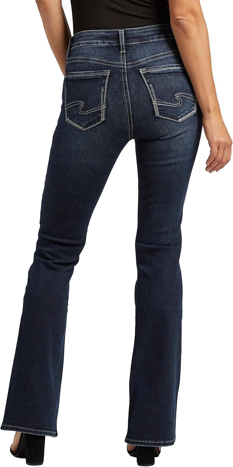 image:imageSilver Jeans Co Womens Suki Mid Rise Curvy Fit Indigo Wash Bootcut JeansDark Wash Edb475