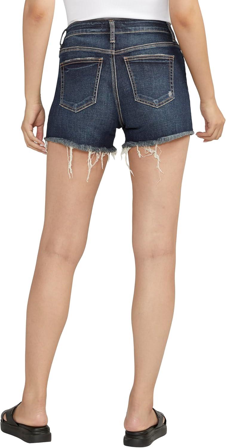 image:imageSilver Jeans Co Womens Suki Mid Rise Curvy Fit ShortDark Wash Cvs403