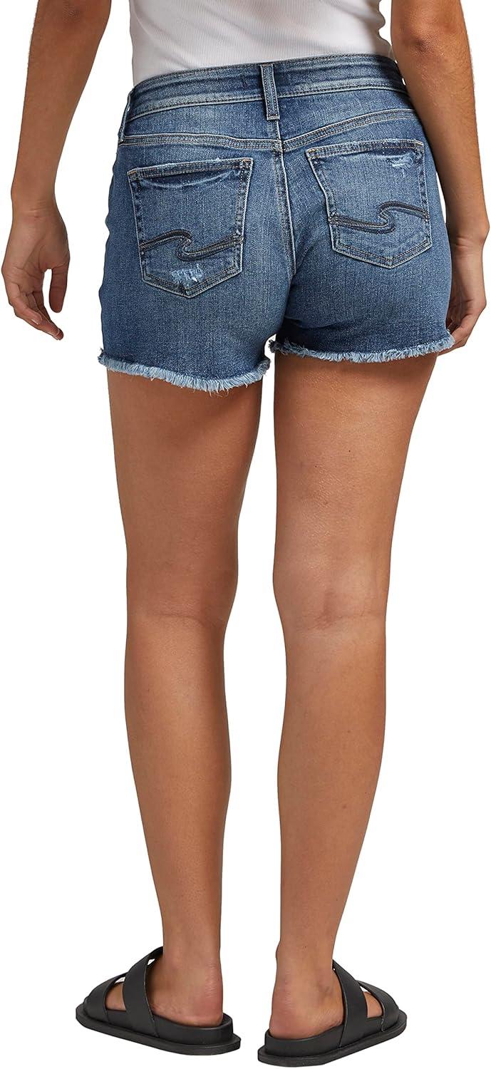 image:imageSilver Jeans Co Womens Suki Mid Rise Curvy Fit ShortMed Wash Eae393