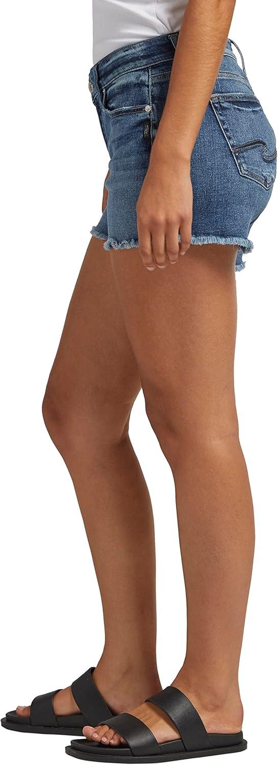 image:imageSilver Jeans Co Womens Suki Mid Rise Curvy Fit ShortMed Wash Eae393