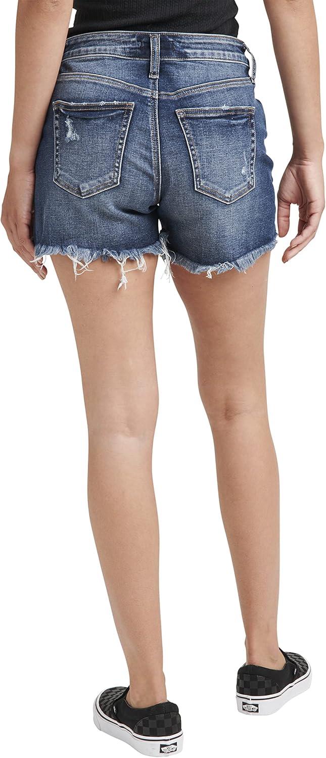 image:imageSilver Jeans Co Womens Suki Mid Rise Curvy Fit ShortMed Wash Ecf388