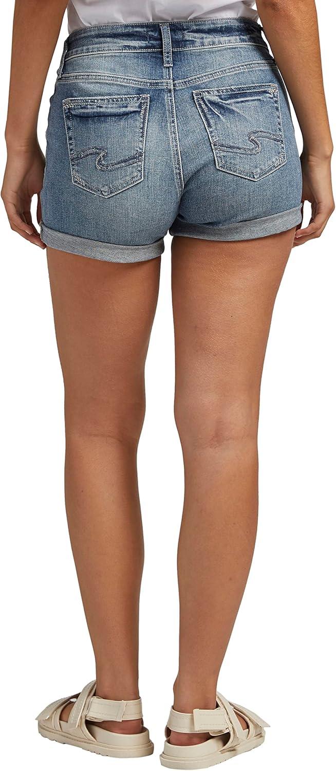 image:imageSilver Jeans Co Womens Suki Mid Rise Curvy Fit ShortMed Wash Ekc249