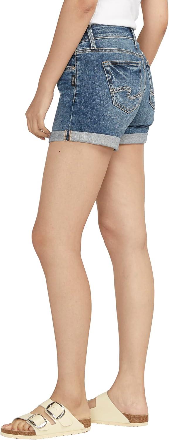 image:imageSilver Jeans Co Womens Suki Mid Rise Curvy Fit ShortMed Wash Ekc381