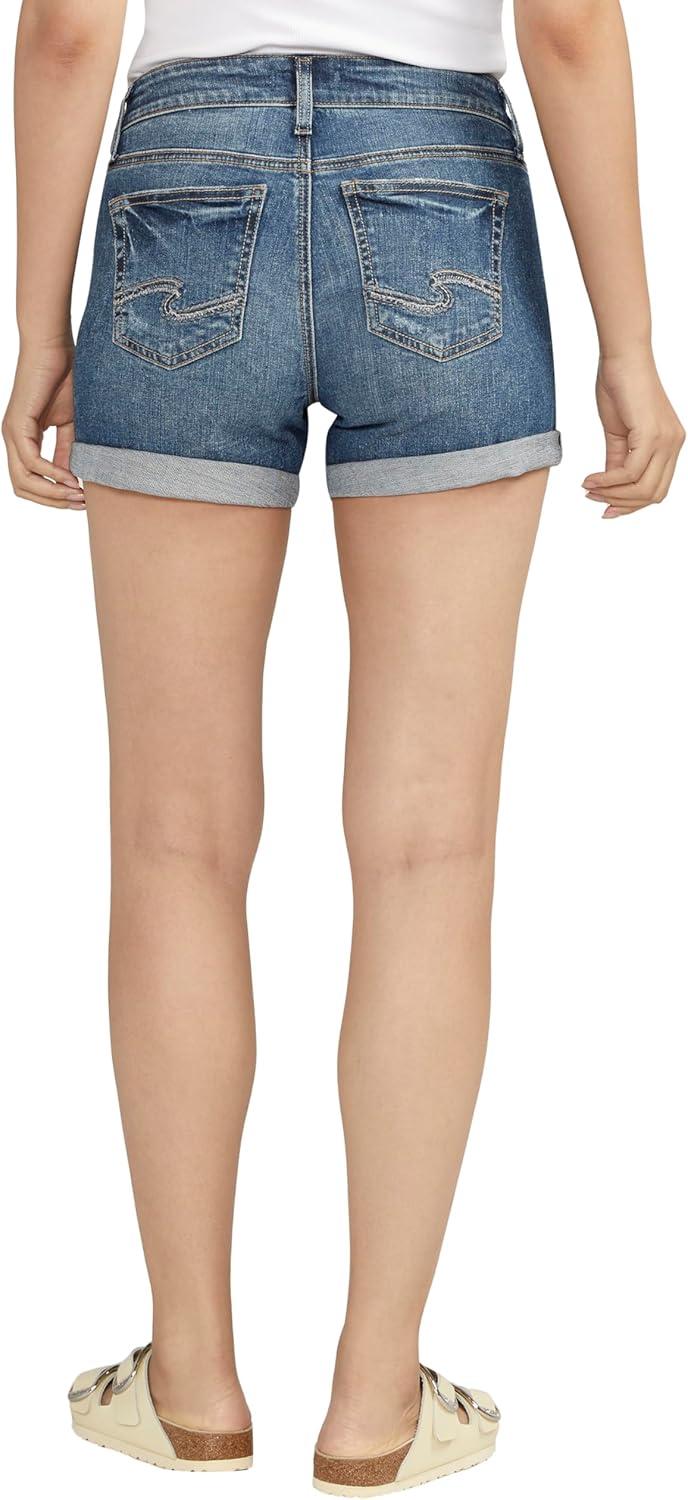 image:imageSilver Jeans Co Womens Suki Mid Rise Curvy Fit ShortMed Wash Ekc381