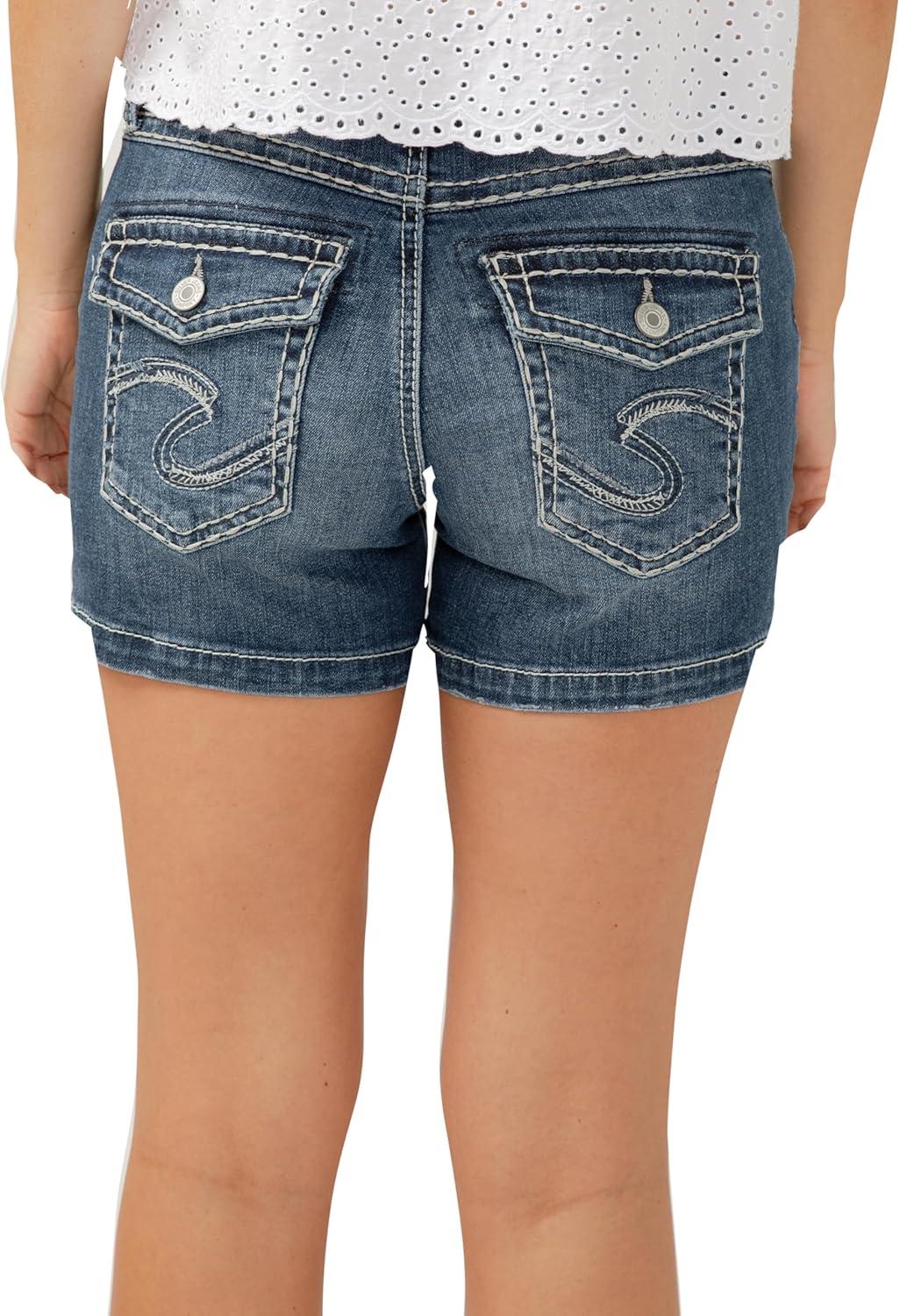 image:imageSilver Jeans Co Womens Suki Mid Rise Curvy Fit ShortMid Indigo