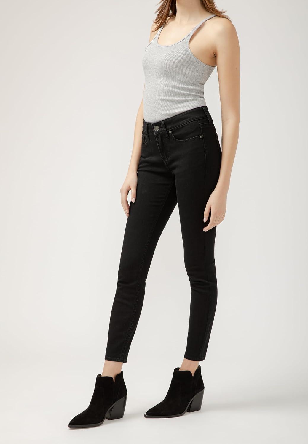 image:imageSilver Jeans Co Womens Suki Mid Rise Curvy Fit Skinny JeansBlack