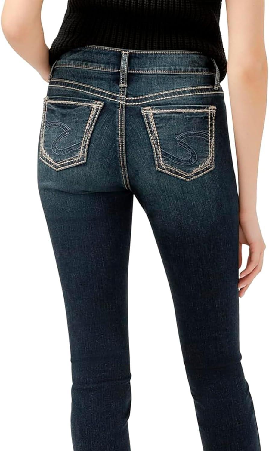 image:imageSilver Jeans Co Womens Suki Mid Rise Curvy Fit Skinny JeansDark Wash Edb414
