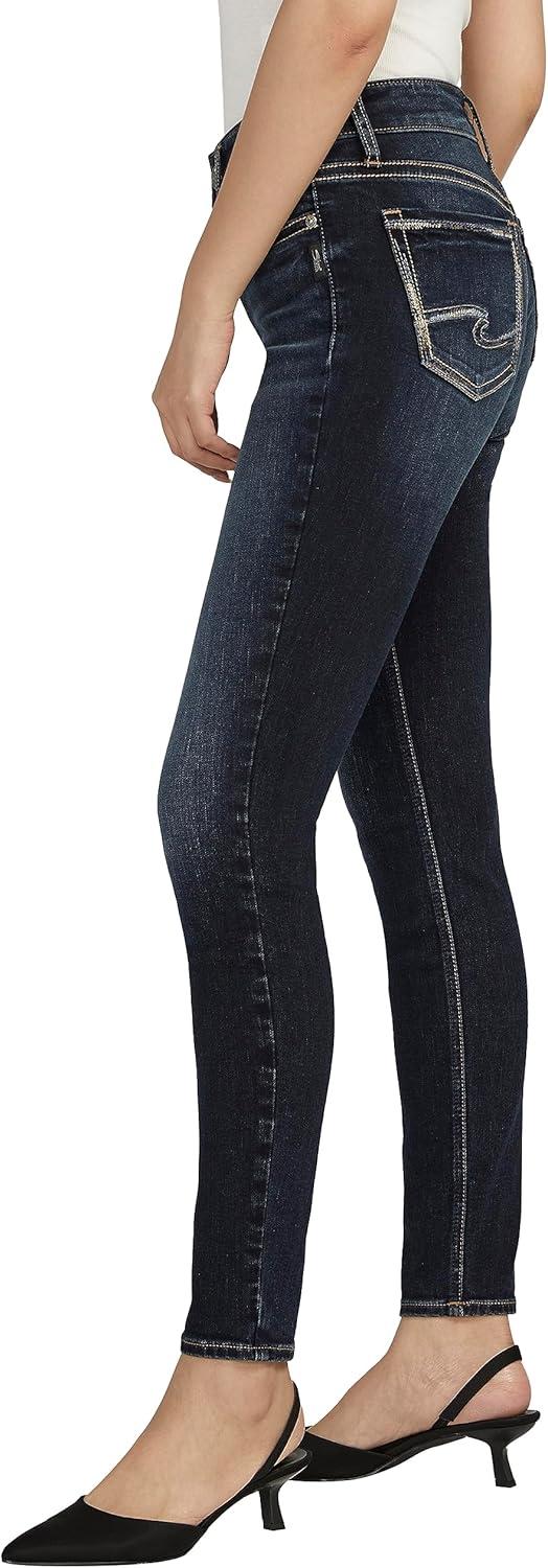 image:imageSilver Jeans Co Womens Suki Mid Rise Curvy Fit Skinny JeansDark Wash Edb497