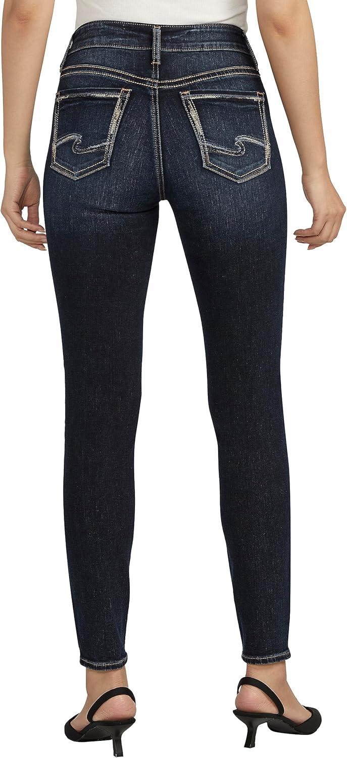 image:imageSilver Jeans Co Womens Suki Mid Rise Curvy Fit Skinny JeansDark Wash Edb497