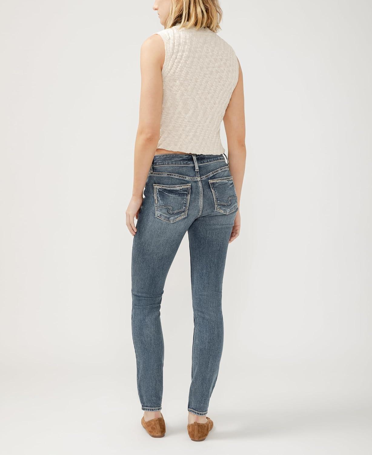 image:imageSilver Jeans Co Womens Suki Mid Rise Curvy Fit Skinny JeansDark Wash Met