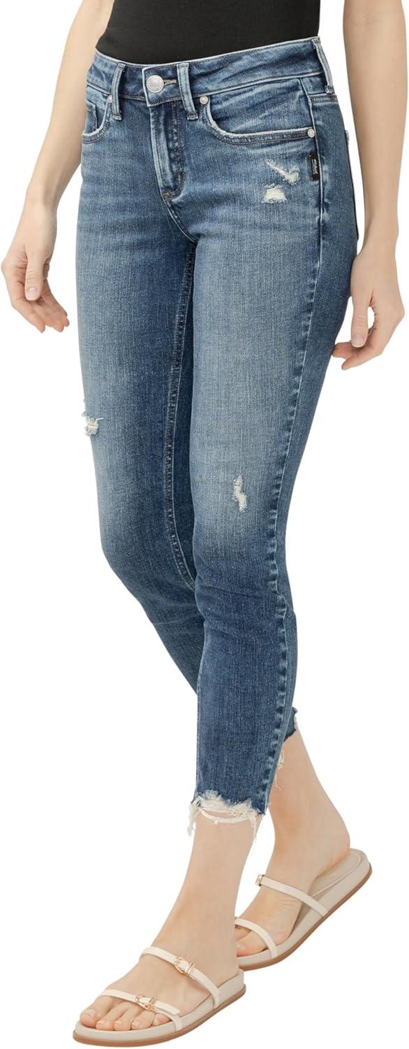 image:imageSilver Jeans Co Womens Suki Mid Rise Curvy Fit Skinny JeansMed Indigo