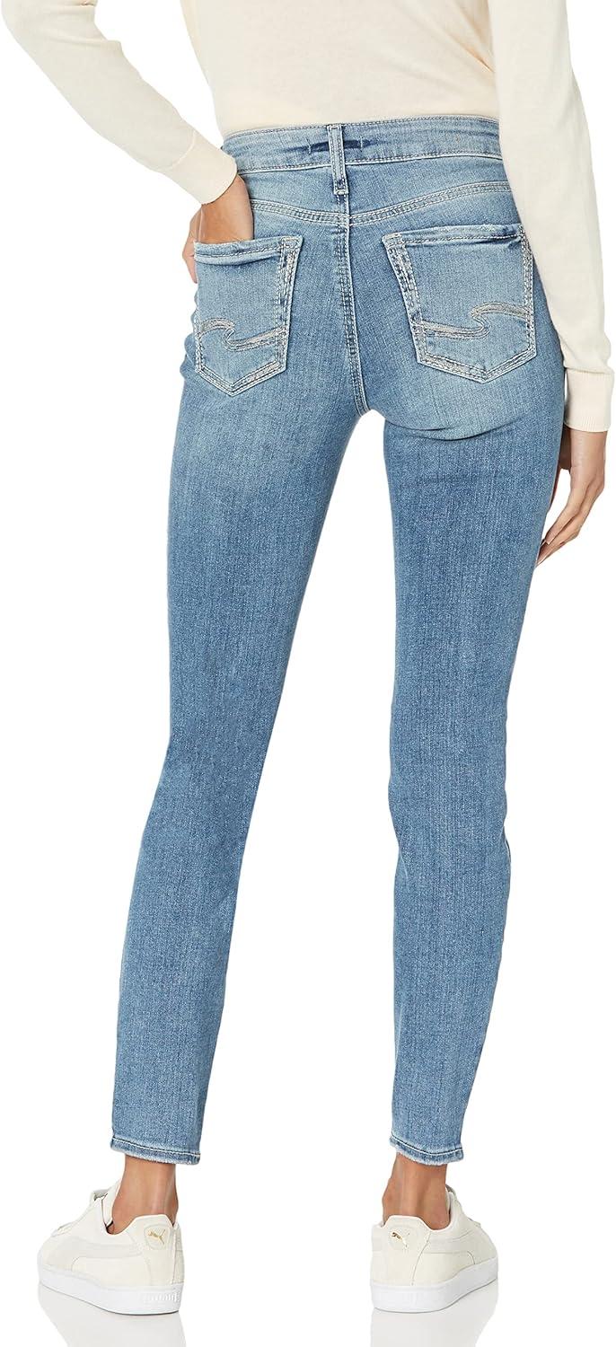 image:imageSilver Jeans Co Womens Suki Mid Rise Curvy Fit Skinny JeansMed Wash Eae208