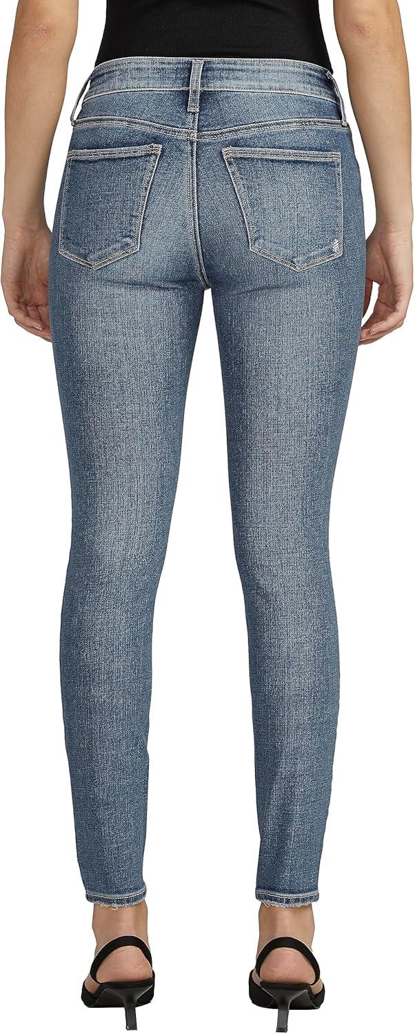 image:imageSilver Jeans Co Womens Suki Mid Rise Curvy Fit Skinny JeansMed Wash Eae238