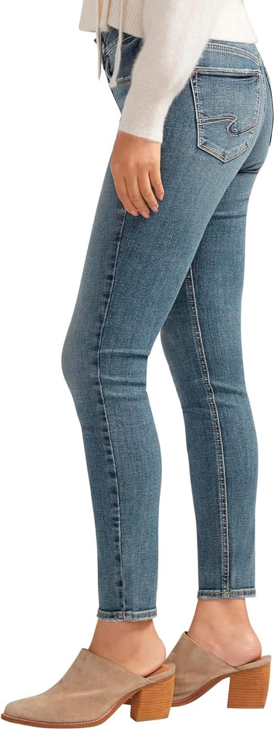 image:imageSilver Jeans Co Womens Suki Mid Rise Curvy Fit Skinny JeansMed Wash Ecf249