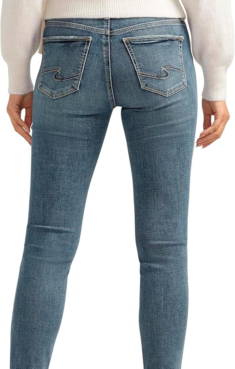 image:imageSilver Jeans Co Womens Suki Mid Rise Curvy Fit Skinny JeansMed Wash Ecf249