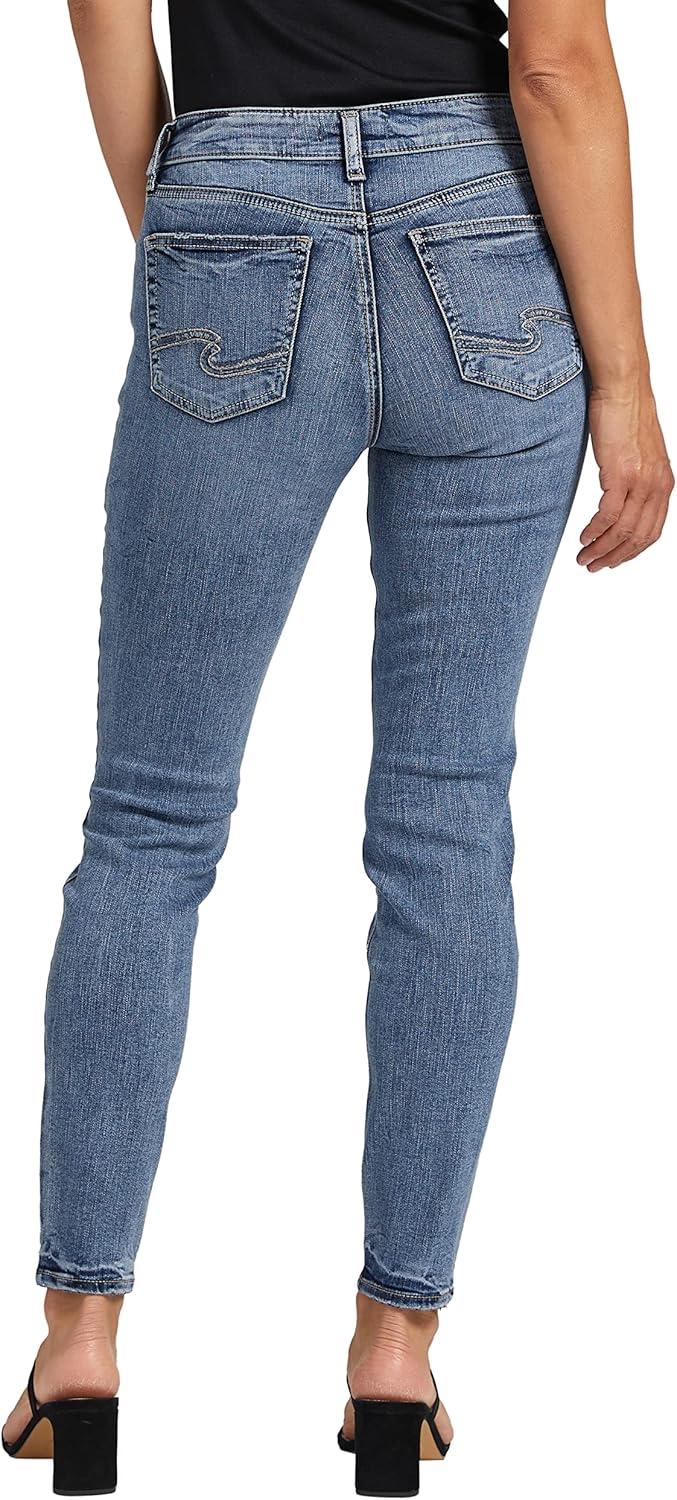 image:imageSilver Jeans Co Womens Suki Mid Rise Curvy Fit Skinny JeansMed Wash Edb205