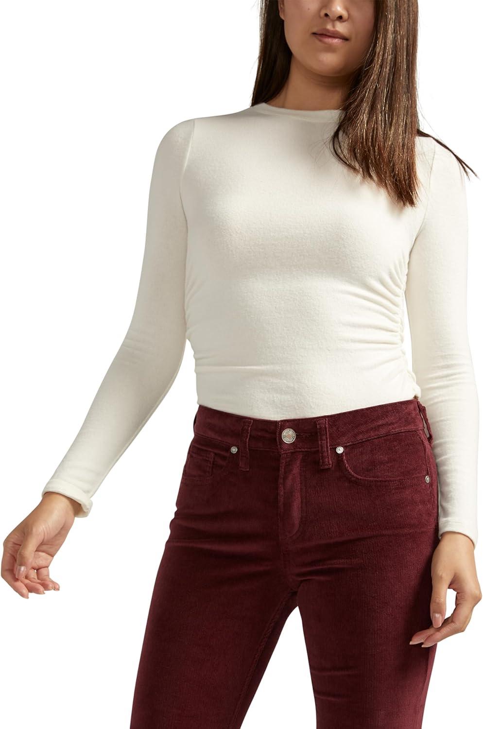 image:imageSilver Jeans Co Womens Suki Mid Rise Curvy Fit Straight Leg JeansBordeaux