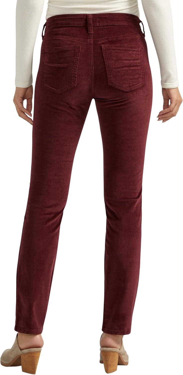 image:imageSilver Jeans Co Womens Suki Mid Rise Curvy Fit Straight Leg JeansBordeaux