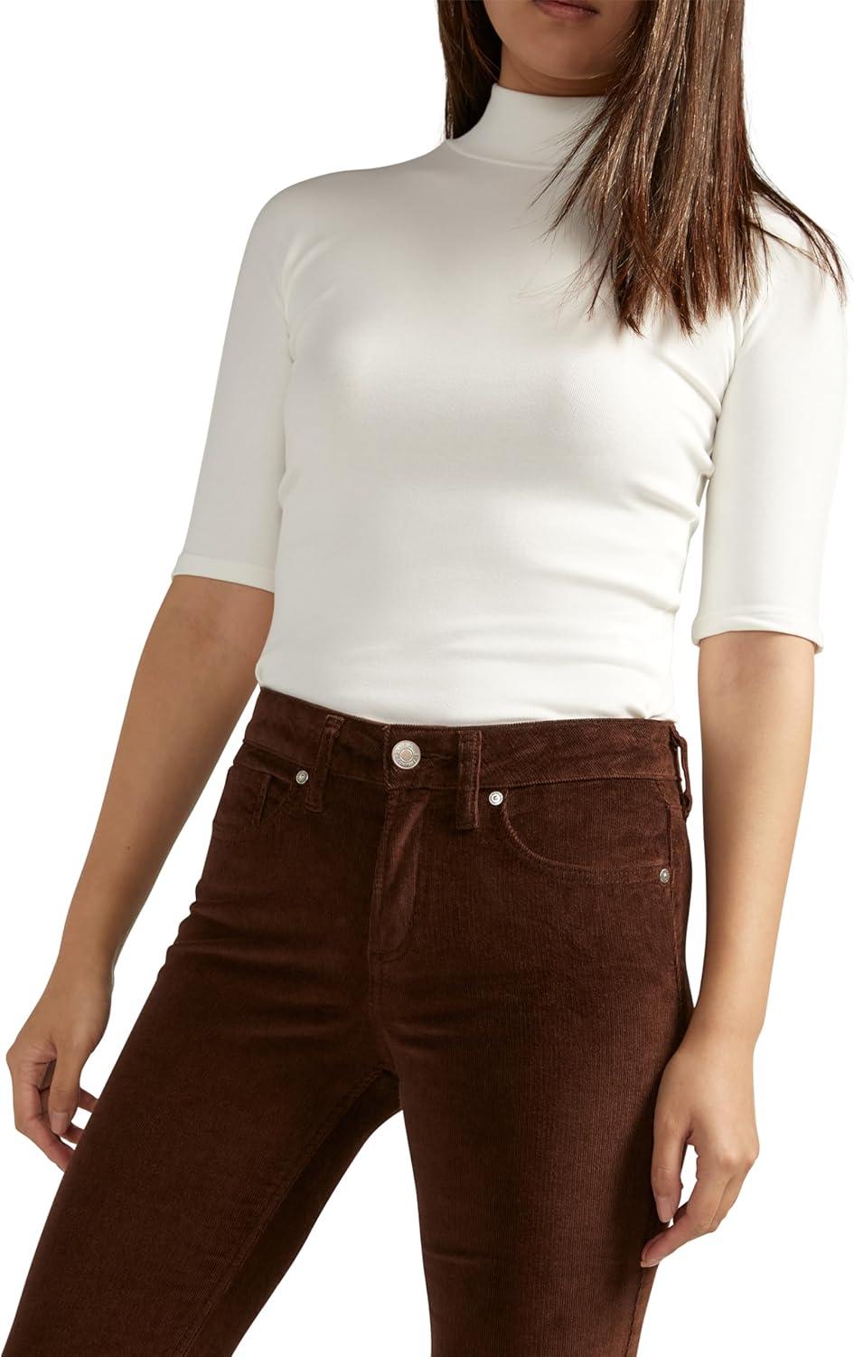 image:imageSilver Jeans Co Womens Suki Mid Rise Curvy Fit Straight Leg JeansChocolate