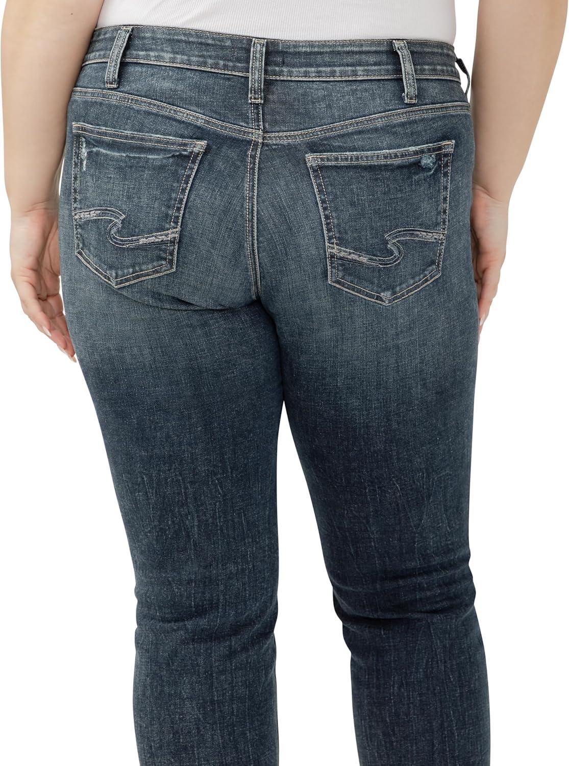 image:imageSilver Jeans Co Womens Suki Mid Rise Curvy Fit Straight Leg JeansChord