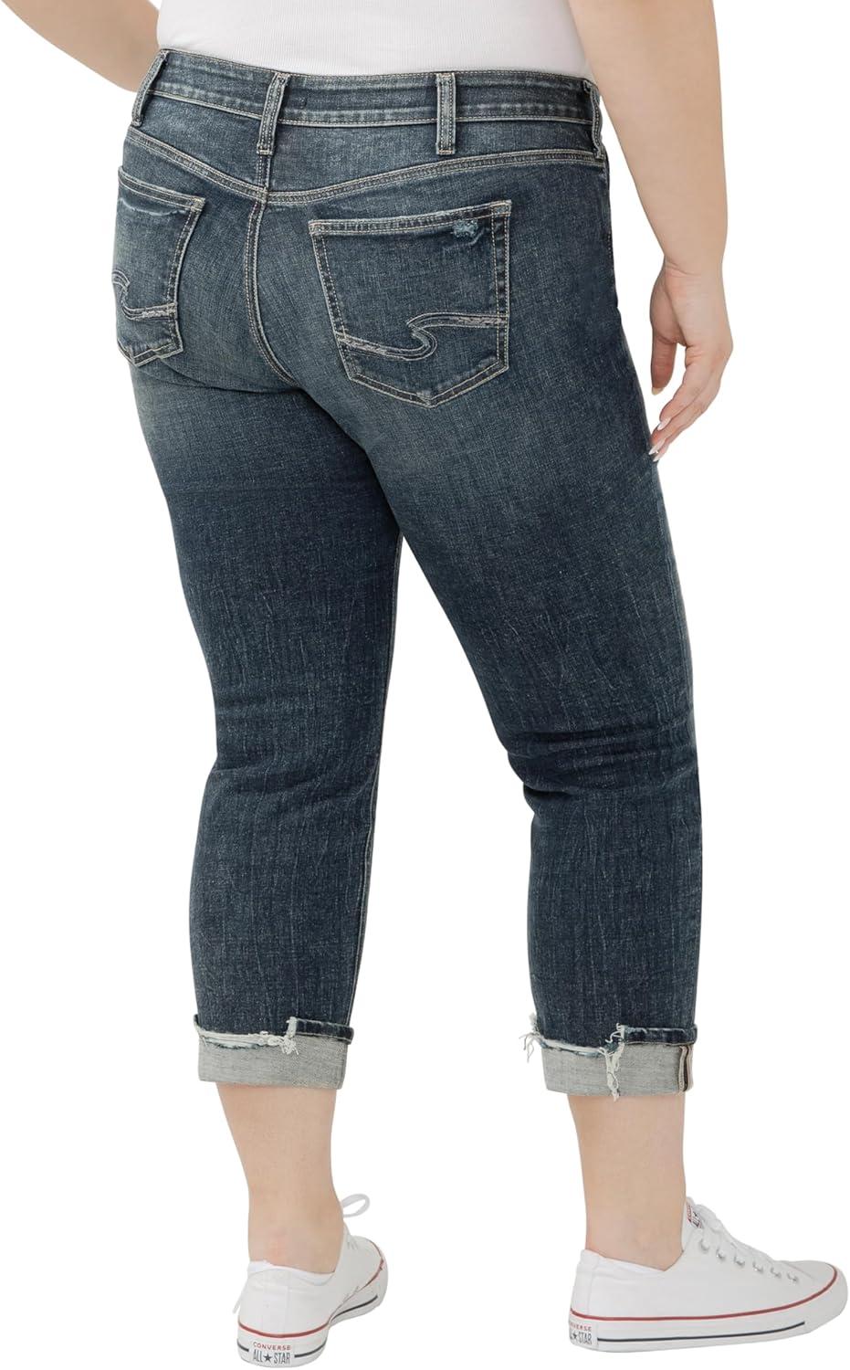 image:imageSilver Jeans Co Womens Suki Mid Rise Curvy Fit Straight Leg JeansChord