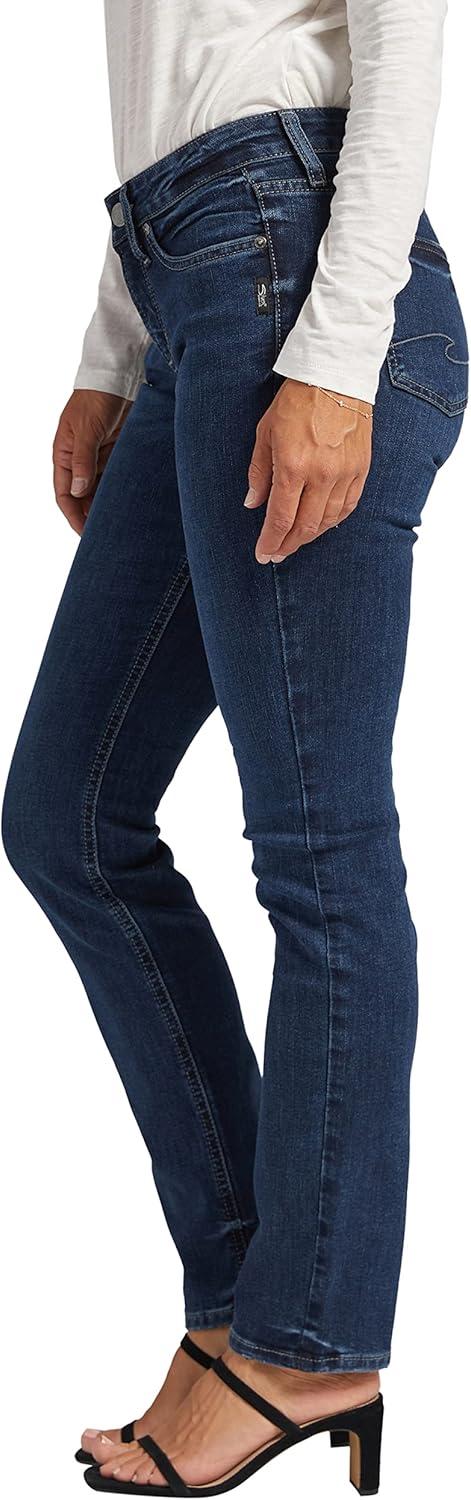 image:imageSilver Jeans Co Womens Suki Mid Rise Curvy Fit Straight Leg JeansDark Wash Coo453