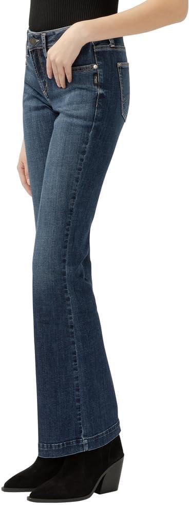 image:imageSilver Jeans Co Womens Suki Mid Rise Curvy Fit Straight Leg JeansLuxe Stretch Dark Indigo