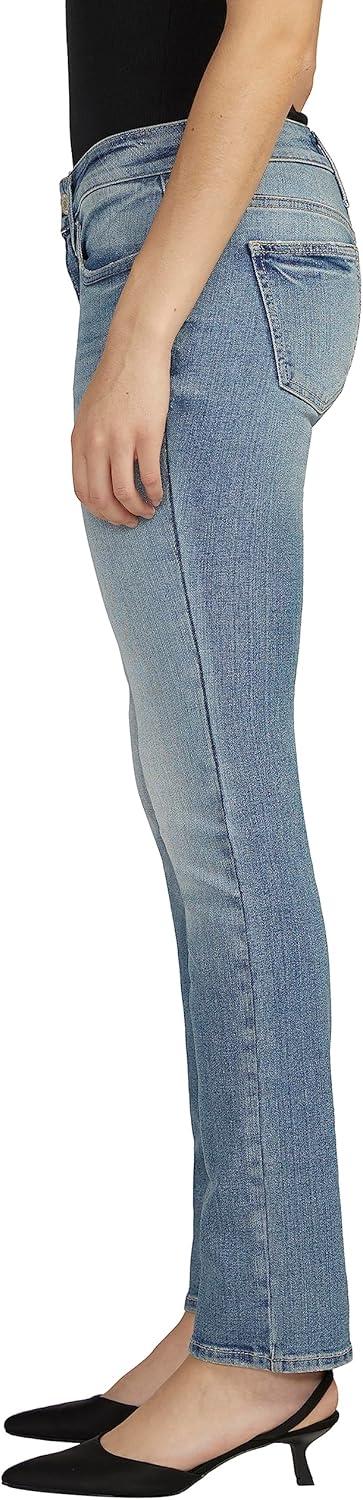 image:imageSilver Jeans Co Womens Suki Mid Rise Curvy Fit Straight Leg JeansMed Wash Eae283