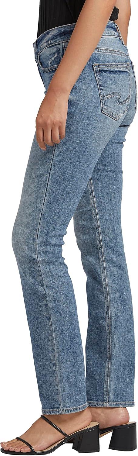 image:imageSilver Jeans Co Womens Suki Mid Rise Curvy Fit Straight Leg JeansMed Wash Ekc202