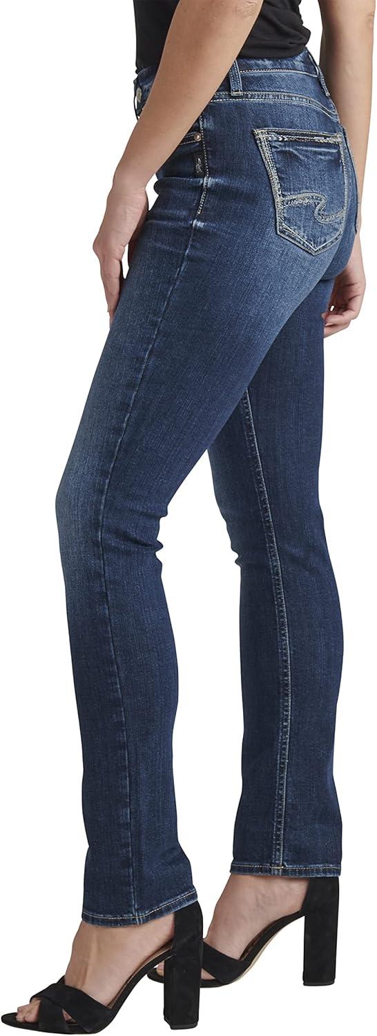 image:imageSilver Jeans Co Womens Suki Mid Rise Curvy Fit Straight Leg JeansMed Wash Ekc343