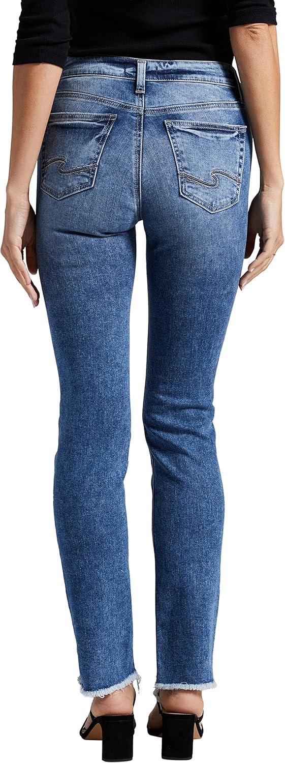 image:imageSilver Jeans Co Womens Suki Mid Rise Curvy Fit Straight Leg JeansMed Wash Epx335