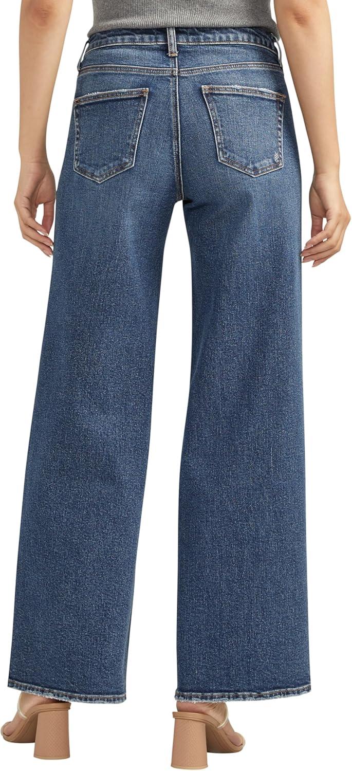 image:imageSilver Jeans Co Womens Suki Mid Rise Curvy Fit Wide Leg JeansBlue